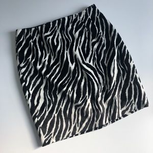 Vintage Zebra Print Skirt